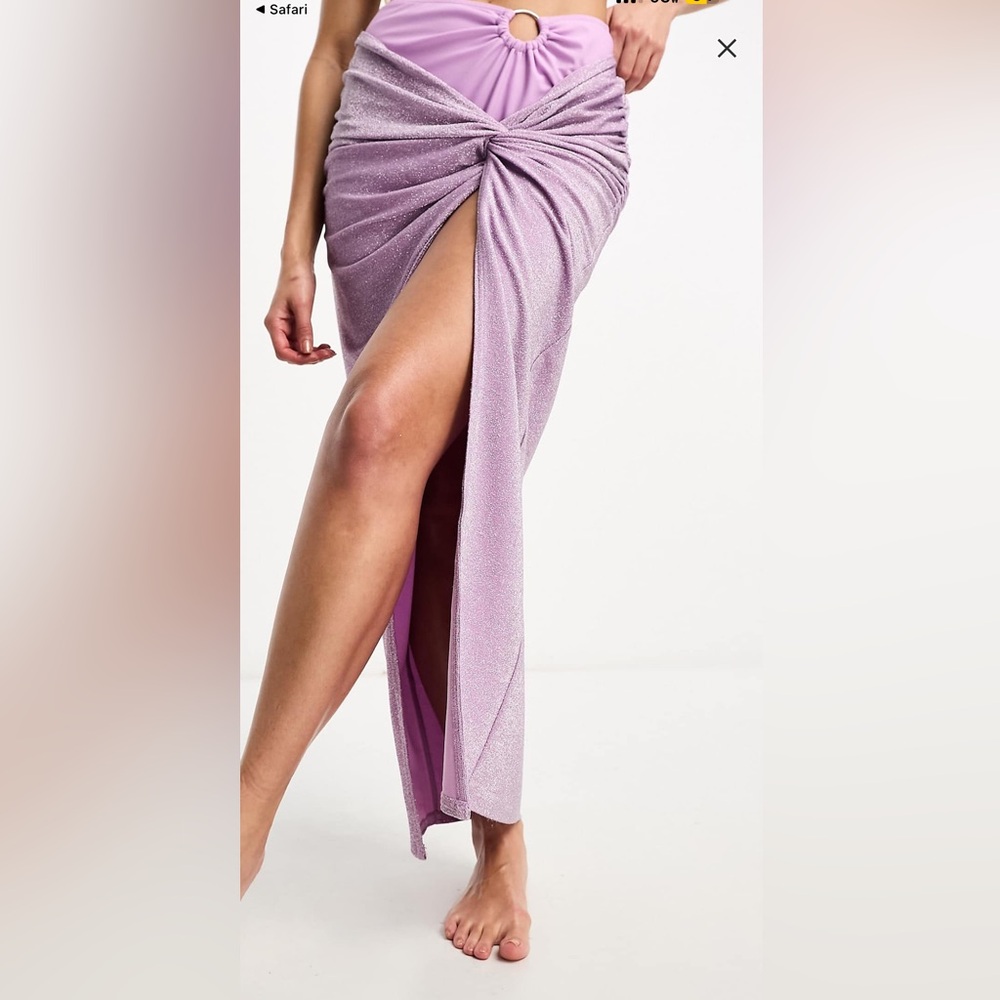 NWT The Frolic citrine beach sarong in lavender